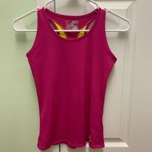 Under armour pink tank Medium! Only worn few times